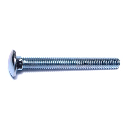 Midwest Fastener Carriage Bolt, Square Neck, 14 (Coarse), 4 in L, Steel, Zinc Plated, 25 PK 01128